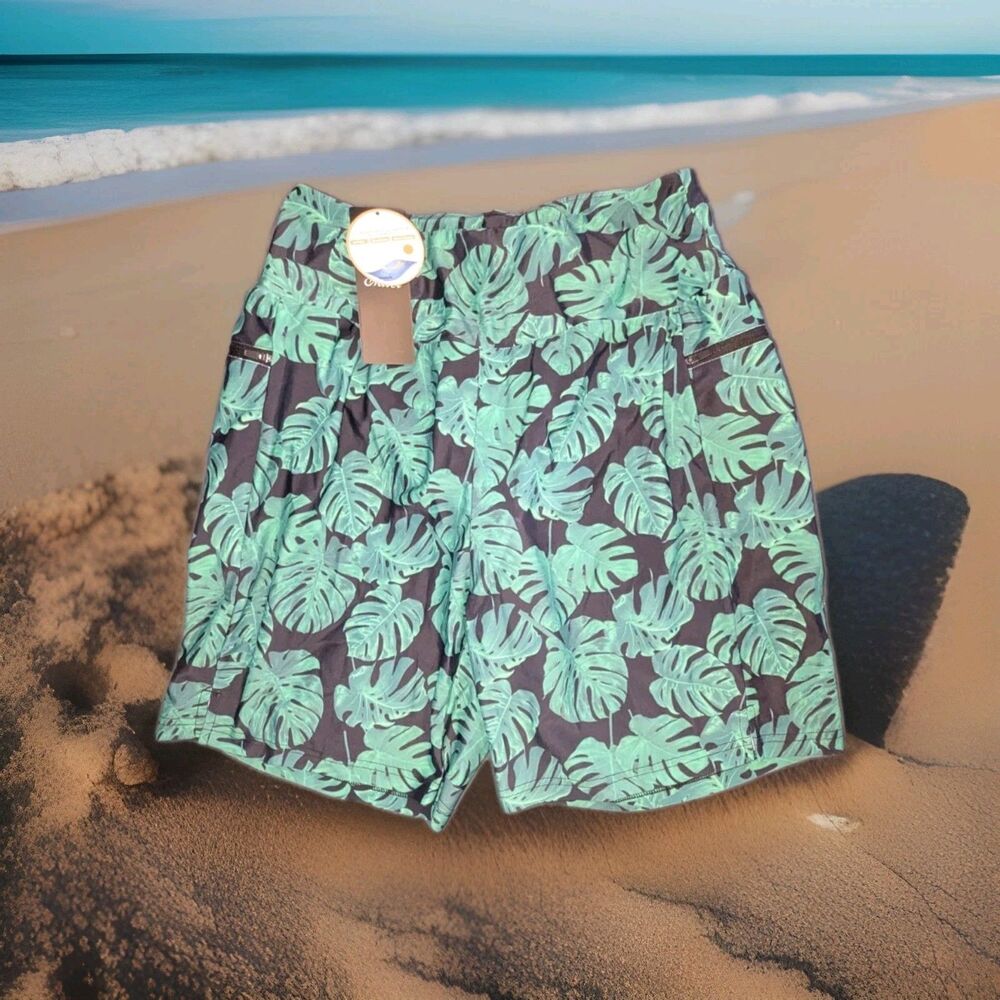 Women's 7" High Waisted Swim Board Shorts Quick Dry UPF 50+ Size Large